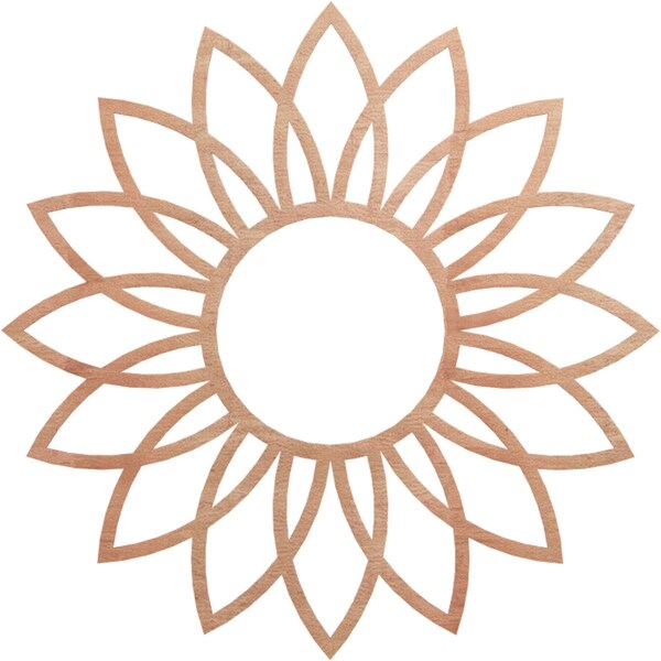 Ekena Millwork Daisy Wood Fretwork Pierced Ceiling Medallion, Cherry, 40"OD x 13 1/4"ID x 1/4"T CMWP40X40X0250DACH - main